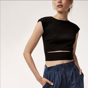 Wilfred Black Crop Top